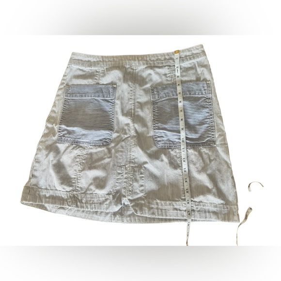 Anthropologie Pilcro & The Letterpress Blue White Pinstripe Mini Skirt Size 8 - Picture 14 of 16
